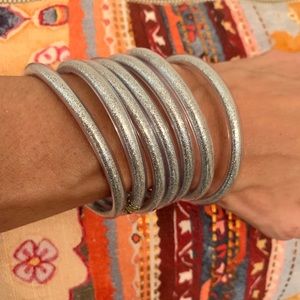 BudhaGirl Inspired bracelets—set of 7 silver